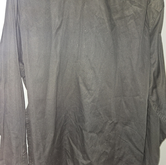 Claiborne Mens Black Modern Fit Dress Shirt Size Xl - Picture 6 of 13
